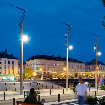 aluminium decoratieve lichtmast met decoratieve panelen